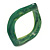 Curvy Green with Marble Effect Resin Bangle Bracelet - 18cm L - view 6