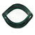 Curvy Forest Green with Marble Effect Resin Bangle Bracelet - 18cm L - view 3