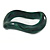 Curvy Forest Green with Marble Effect Resin Bangle Bracelet - 18cm L - view 4
