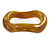 Curvy Mustard Yellow with Marble Effect Resin Bangle Bracelet - 18cm L - view 5