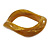 Curvy Mustard Yellow with Marble Effect Resin Bangle Bracelet - 18cm L - view 7