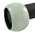 Wide Chunky Cracked Effect Wood Bracelet Bangle (White/ Light Green) - Medium - 20cm L - view 4