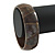 Brown Shell Component Bangle Bracelet - 20cm L/ Large - view 2