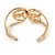 Contemporary Wire Butterfly Cuff Bracelet In Gold Tone - Adjustable - view 5