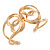 Contemporary Wire Butterfly Cuff Bracelet In Gold Tone - Adjustable - view 4