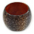 Chunky Wide Brown/ Black Marble Effect Wood Bangle Bracelet - 19cm L/ Large - view 5