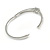Show Off Crystal, Princess Cut Cz Bangle Bracelet in Polished Silver Tone Metal - 19cm L - view 4