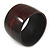 Chunky Acrylic Bangle Bracelet with Leaf Motif (Black/ Red) - 17cm L (Medium) - view 3
