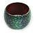 Chunky Wide Green/ Black Marble Effect Wood Bangle Bracelet - 20cm L/ Large - view 4