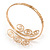 Greek Style Twirl Hammered Upper Arm, Armlet Bracelet In Gold Plating - Adjustable - view 5