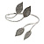 Aged Silver Tone Leaf Floral Upper Arm, Armlet Bracelet - Adjustable - view 5
