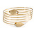 Gold Tone  Crystal Leaf Armlet Bangle - up to 26cm upper arm - For Small Size Upper Arm - view 2