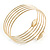 Gold Tone  Crystal Leaf Armlet Bangle - up to 26cm upper arm - For Small Size Upper Arm - view 3