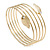 Gold Tone  Crystal Leaf Armlet Bangle - up to 26cm upper arm - For Small Size Upper Arm - view 4