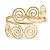 Greek Style Twirl Polished Upper Arm, Armlet Bracelet In Gold Tone - Adjustable