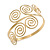 Greek Style Twirl Polished Upper Arm, Armlet Bracelet In Gold Tone - Adjustable - view 4