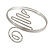 Silver Tone Textured Spiral Upper Arm Bracelet Armlet - view 4
