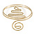 Gold Tone Textured Spiral Upper Arm Bracelet Armlet - view 6