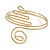 Gold Tone Textured Spiral Upper Arm Bracelet Armlet - view 8