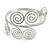 Greek Style Twirl Polished Upper Arm, Armlet Bracelet In Silver Tone - Adjustable - view 6
