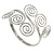 Greek Style Twirl Polished Upper Arm, Armlet Bracelet In Silver Tone - Adjustable - view 3