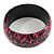 Pink/ Black Wood Bangle Bracelet - Medium - up to 18cm L - view 4