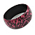 Pink/ Black Wood Bangle Bracelet - Medium - up to 18cm L - view 5
