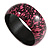 Pink/ Black Wood Bangle Bracelet - Medium - up to 18cm L - view 6