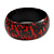 Red/ Black Wood Bangle Bracelet - Medium - up to 18cm L - view 3