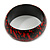 Red/ Black Wood Bangle Bracelet - Medium - up to 18cm L - view 4