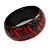 Red/ Black Wood Bangle Bracelet - Medium - up to 18cm L - view 5