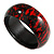 Red/ Black Wood Bangle Bracelet - Medium - up to 18cm L - view 6