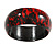 Red/ Black Wood Bangle Bracelet - Medium - up to 18cm L - view 7