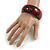 Red/ Black Wood Bangle Bracelet - Medium - up to 18cm L - view 2