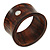 Wide Chunky Wood Shell Dotted Bangle - 18cm Long - view 4