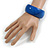 Blue Wood Bangle Bracelet - Medium - up to 18cm L(Possible Natural Irregularities) - view 2