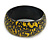 Yellow/ Black Wood Bangle Bracelet - Medium - up to 18cm L - view 4