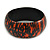 Orange/ Black Wood Bangle Bracelet - Medium - up to 18cm L - view 3