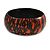Orange/ Black Wood Bangle Bracelet - Medium - up to 18cm L - view 4