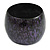 Oversized Chunky Wide Wood Bangle in Purple/ Black - view 7