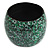 Wide Chunky Wooden Bangle Bracelet in Green/ White/ Black - view 2