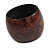 Oversized Chunky Wide Wood Bangle in Brown - view 7