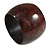 Oversized Chunky Wide Wood Bangle in Brown - view 5