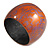 Oversized Chunky Wide Wood Bangle in Purple/ Orange - view 8