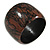 Oversized Chunky Wide Wood Bangle in Brown/ Black - view 4