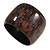 Oversized Chunky Wide Wood Bangle in Brown/ Black - view 5