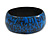Blue/ Black Wood Bangle Bracelet - view 3