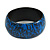 Blue/ Black Wood Bangle Bracelet - view 4