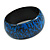 Blue/ Black Wood Bangle Bracelet - view 5