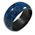 Blue/ Black Wood Bangle Bracelet - view 1